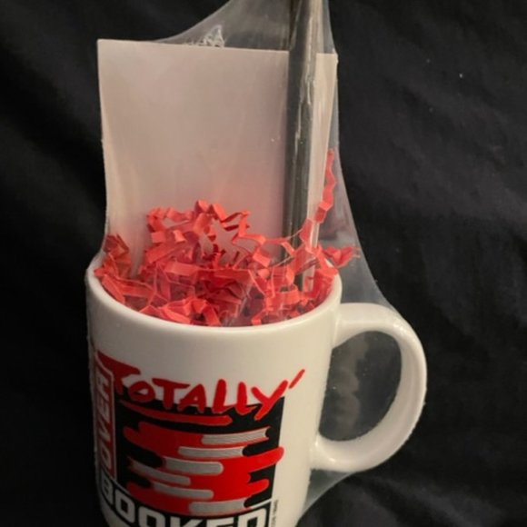 1994 Totally Over Booked Mug Set  Red White Black Abstract design   Pencil Pad - Picture 2 of 7